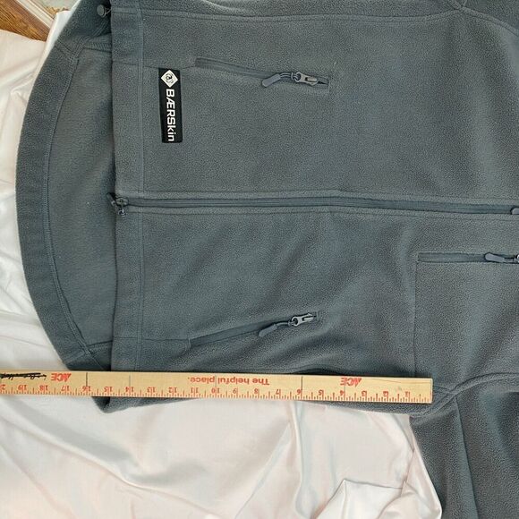 BAERSkin Tactical Supply Co. Fleece Jacket Men's Medium Gray Hoodie Long Sleeve - Picture 10 of 11